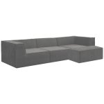 sarantino novi 3 seater modular sofa with ottoman in grey non slip bottom lounge sarantino novi 3 seater modular sofa with ottoman in grey non slip bottom lounge