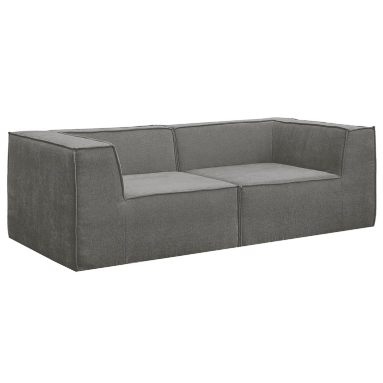 sarantino novi 3 seater modular sofa with ottoman in grey non slip bottom lounge sarantino novi 3 seater modular sofa with ottoman in grey non slip bottom lounge