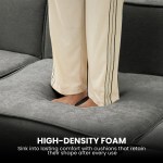 sarantino novi 3 seater modular sofa with ottoman in grey non slip bottom lounge sarantino novi 3 seater modular sofa with ottoman in grey non slip bottom lounge