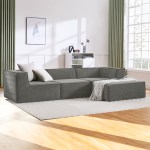 sarantino novi 3 seater modular sofa with ottoman in grey non slip bottom lounge sarantino novi 3 seater modular sofa with ottoman in grey non slip bottom lounge