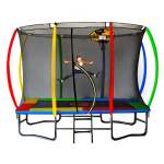 kahuna 6 ft x 9 ft rectangular outdoor trampoline with basketball set rainbow kahuna 6 ft x 9 ft rectangular outdoor trampoline with basketball set rainbow