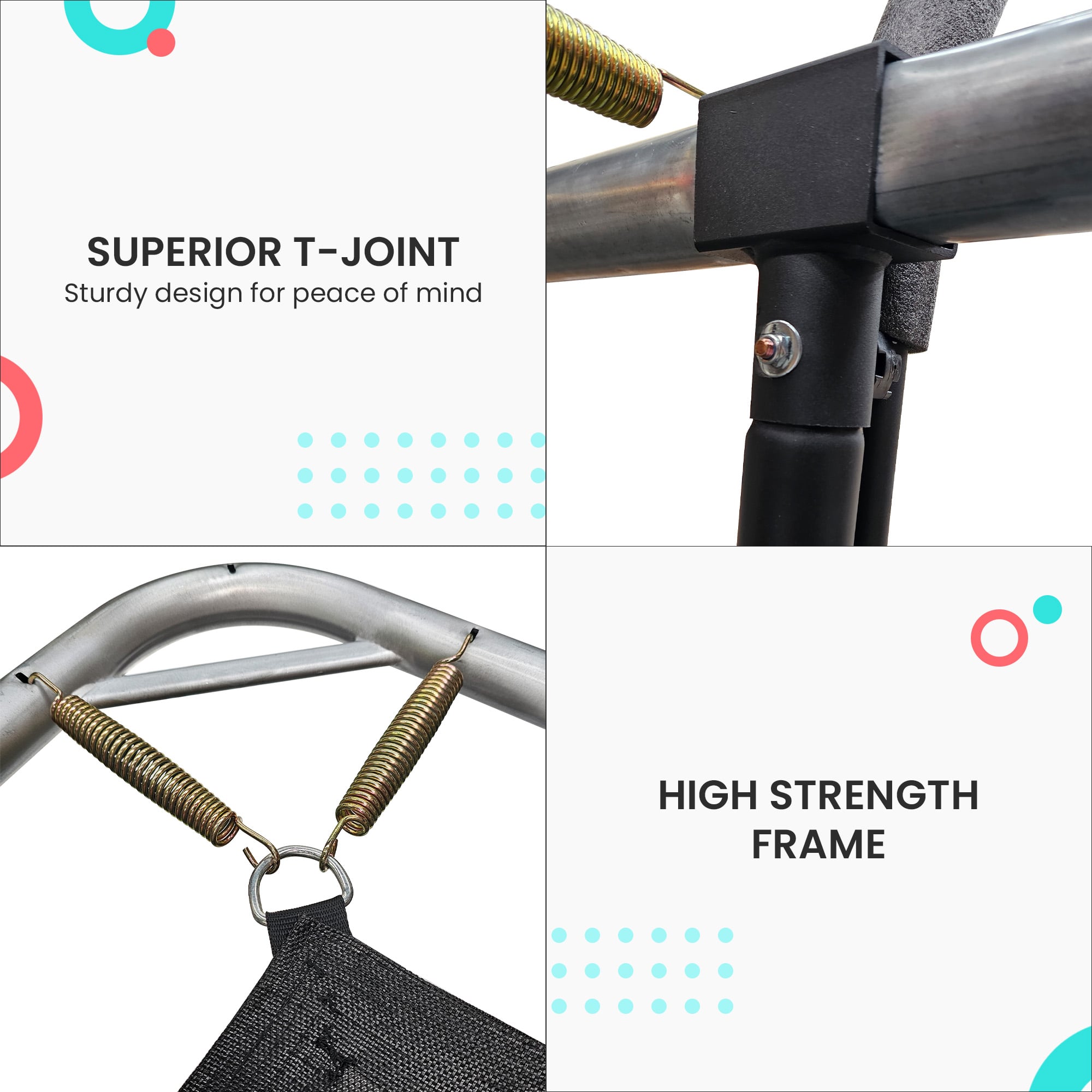 kahuna 6 ft x 9 ft rectangular outdoor trampoline with basketball set rainbow