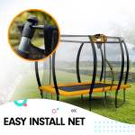 kahuna 6 ft x 9 ft rectangular outdoor trampoline with basketball set rainbow kahuna 6 ft x 9 ft rectangular outdoor trampoline with basketball set rainbow