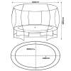 kahuna 10 ft x 15 ft oval outdoor trampoline w/ basketball set reversible rainbow & orange safety pad safety net ladder kahuna 10 ft x 15 ft oval outdoor trampoline w/ basketball set reversible rainbow & orange safety pad safety net ladder