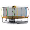 kahuna 10 ft x 15 ft oval outdoor trampoline l.e.d. basketball set reversible rainbow & orange safety pad safety net ladder kahuna 10 ft x 15 ft oval outdoor trampoline l.e.d. basketball set reversible rainbow & orange safety pad safety net ladder