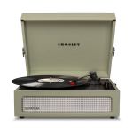 crosley voyager bluetooth portable turntable sage + gadhouse vinyl rack bundle black