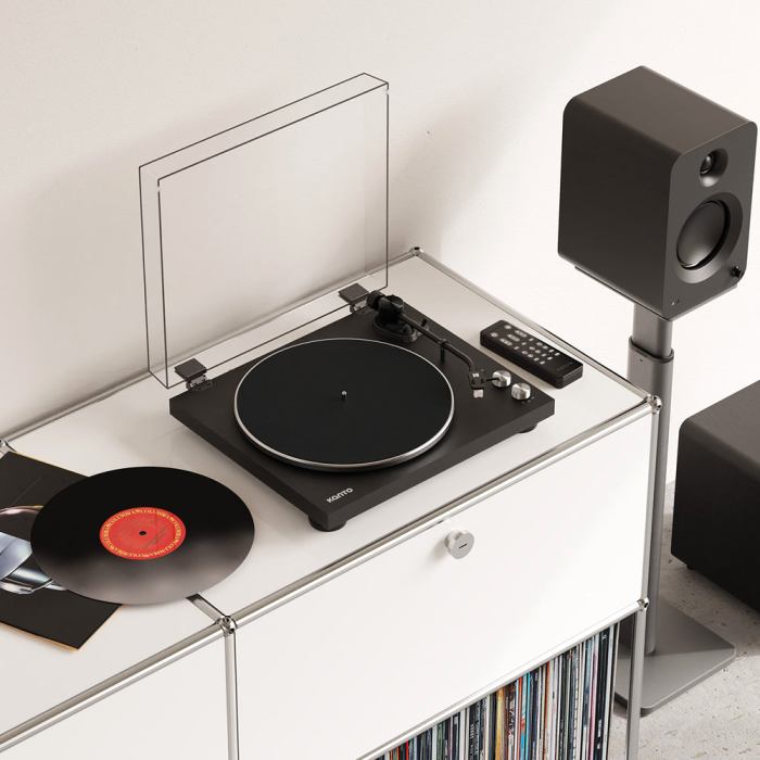kanto obi3 turntable with bluetooth 5.3, preamp, and pitch control matte black kanto obi3 turntable with bluetooth 5.3, preamp, and pitch control matte black