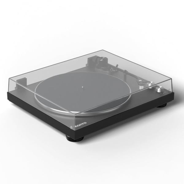 kanto obi3 turntable with bluetooth 5.3, preamp, and pitch control matte black