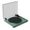 kanto obi3 turntable matte green with kanto ora 100w powered speakers black bundle