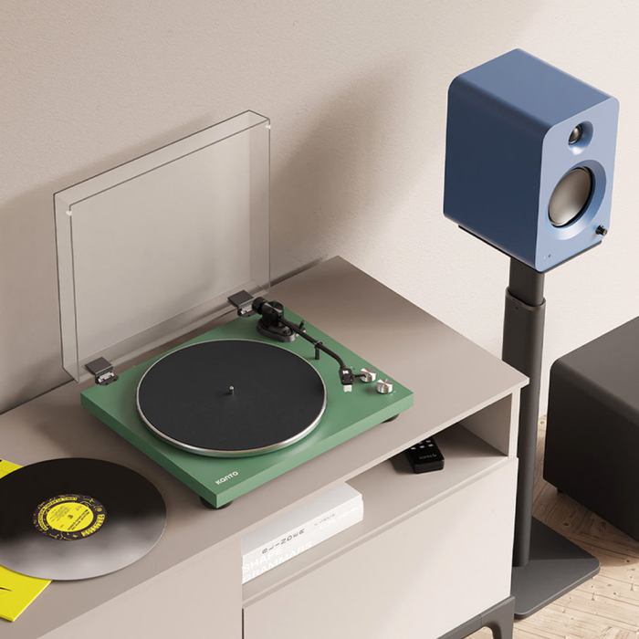 kanto obi3 turntable with bluetooth 5.3, preamp, and pitch control matte green kanto obi3 turntable with bluetooth 5.3, preamp, and pitch control matte green