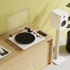 kanto obi3 turntable with bluetooth 5.3, preamp, and pitch control matte white