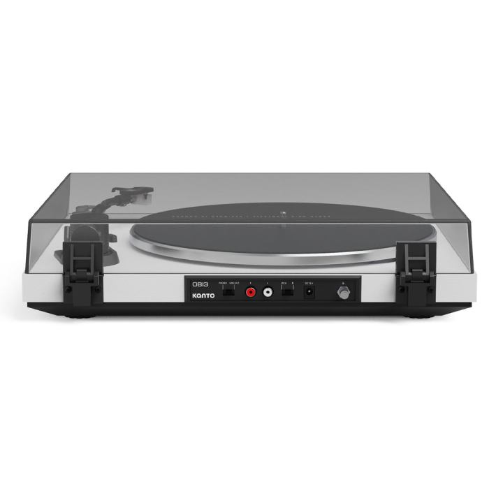kanto obi3 turntable with bluetooth 5.3, preamp, and pitch control matte white
