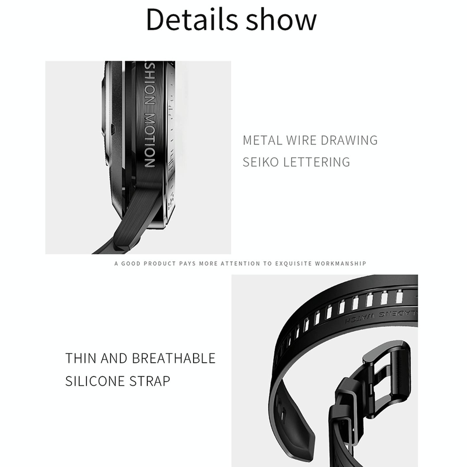 1.3 inch full fit round screen smart watch support sleep monitor / heart rate monitor / temperature monitoring black