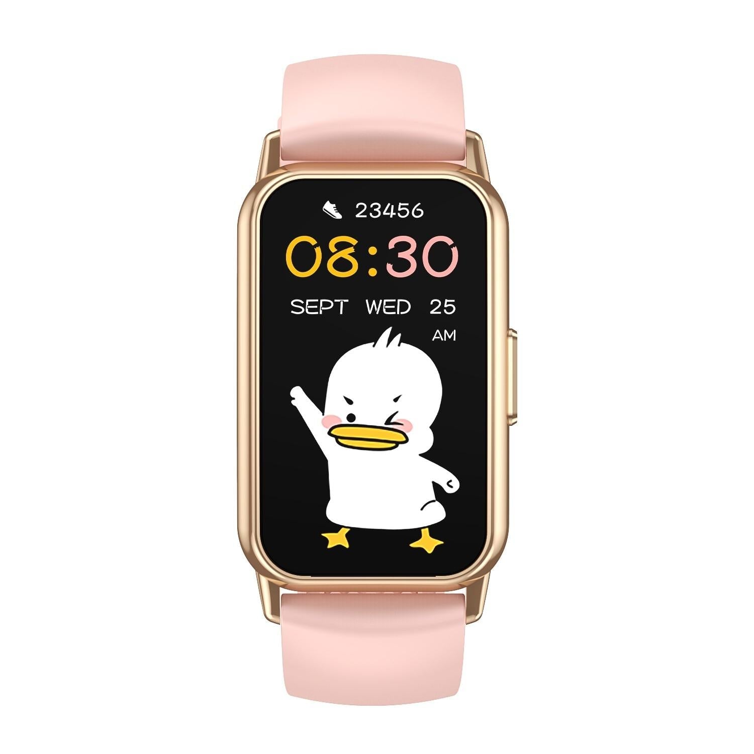 1.47 inch waterproof smart watch heart rate & blood pressure support pink