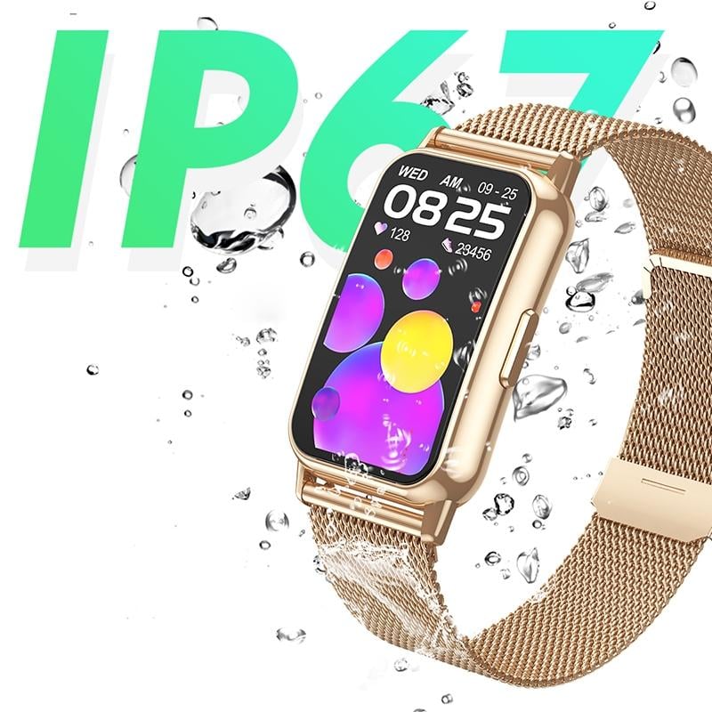 1.47 inch waterproof smart watch heart rate & blood pressure support pink