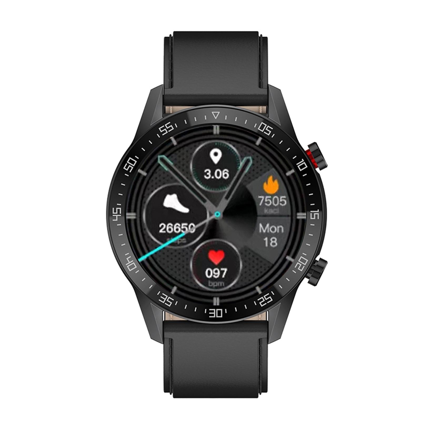 1.28 inch ips screen smart watch with bluetooth call & sleep monitoring brown