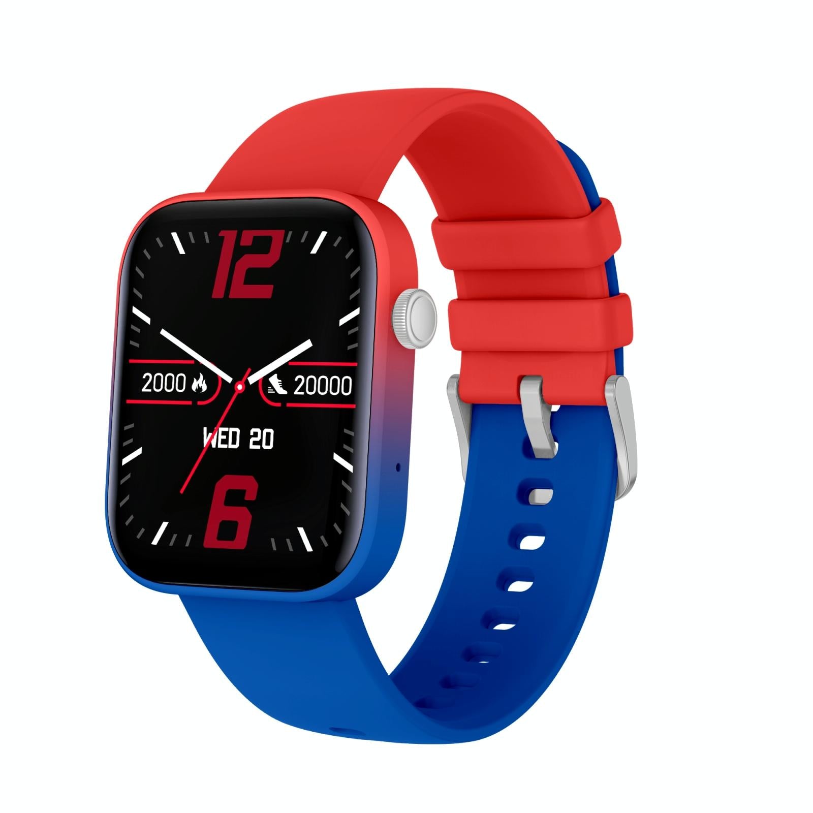 1.8 inch tft screen bluetooth smart watch support heart rate monitoring & 100+ sports modes red blue