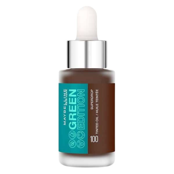 maybelline green edition superdrop tinted oil foundation – shade 100