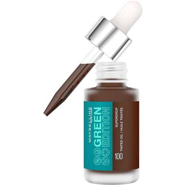 maybelline green edition superdrop tinted oil foundation – shade 100