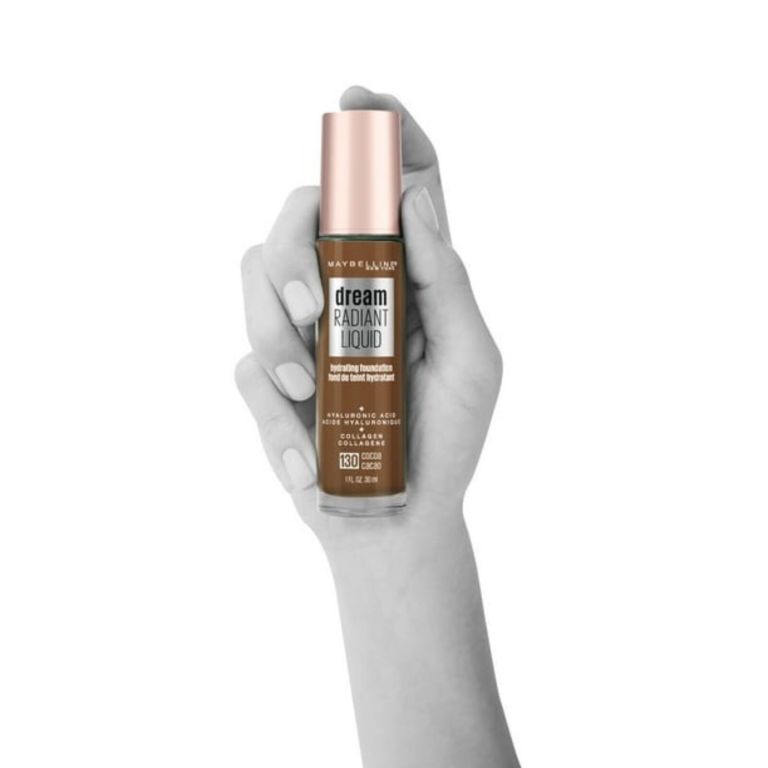 maybelline dream radiant liquid foundation makeup, 130 cocoa, 1 fl oz maybelline dream radiant liquid foundation makeup, 130 cocoa, 1 fl oz