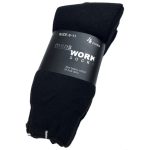 4 pairs thick work socks terry cotton extra heavy duty outdoor warm mens crew black 6 11