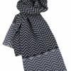 dents zig zag two tone knit scarf warm winter ski black/charcoal dents zig zag two tone knit scarf warm winter ski black/charcoal
