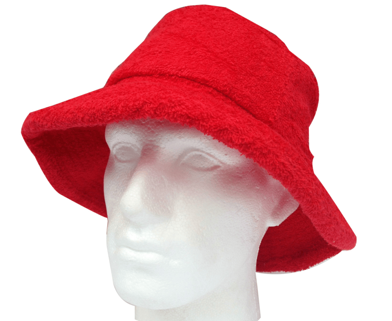 100% cotton terry towelling bucket hat daggy fishing camping lad cap in red xx large 100% cotton terry towelling bucket hat daggy fishing camping lad cap in red xx large