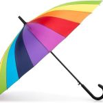120cm diameter rainbow umbrella rain sun colourful parasol long shaft curved 120cm diameter rainbow umbrella rain sun colourful parasol long shaft curved