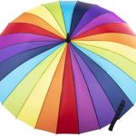 120cm diameter rainbow umbrella rain sun colourful parasol long shaft curved 120cm diameter rainbow umbrella rain sun colourful parasol long shaft curved