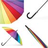 120cm diameter rainbow umbrella rain sun colourful parasol long shaft curved 120cm diameter rainbow umbrella rain sun colourful parasol long shaft curved