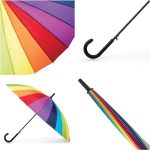 120cm diameter rainbow umbrella rain sun colourful parasol long shaft curved 120cm diameter rainbow umbrella rain sun colourful parasol long shaft curved