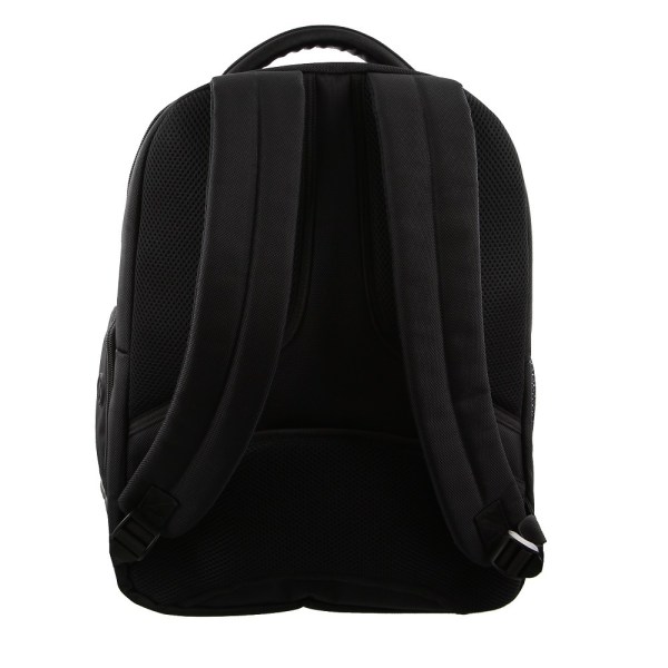 pierre cardin 30l large backpack bag w 15 laptop sleeve travel luggage rfid black"