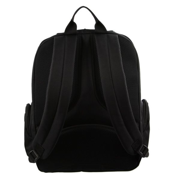 pierre cardin 30l large padded backpack bag w 13 laptop sleeve travel luggage black"