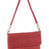 pierre cardin womens woven leather flap cross body bag/clutch red pierre cardin womens woven leather flap cross body bag/clutch red