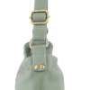 pierre cardin womens woven leather flap cross body bag handbag mint