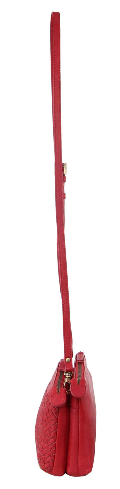 pierre cardin woven ladies crossbody/ clutch bag red