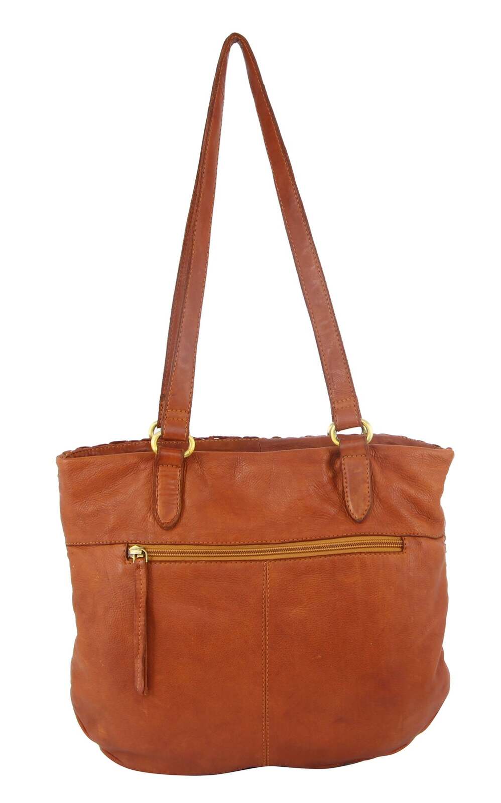 pierre cardin woven leather ladies shoulder bag travel carry cognac