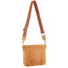 pierre cardin leather crossbody bag w/ shoulder strap in apricot pierre cardin leather crossbody bag w/ shoulder strap in apricot
