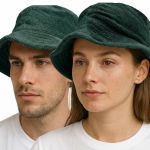 stingy brim terry towelling bucket hat daggy fishing camping lad cap 100% cotton bottle green s/m