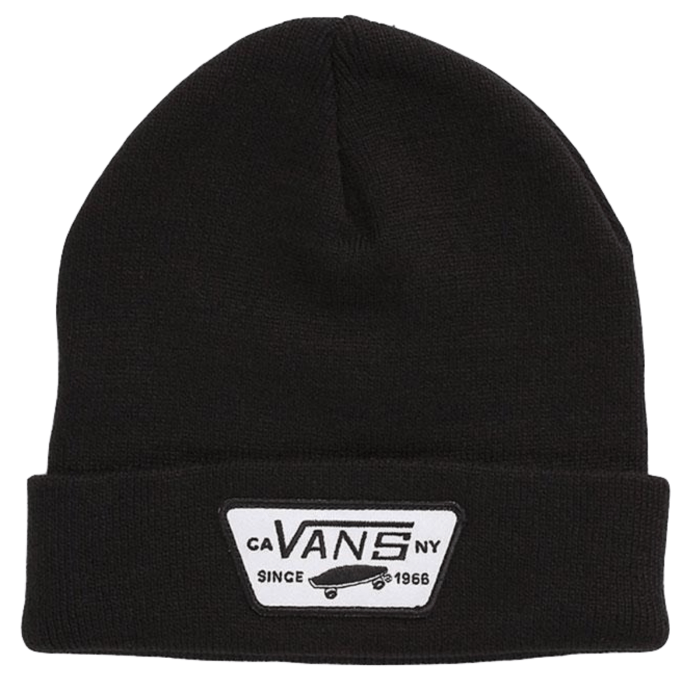 vans milford beanie warm winter knit hat ski cap black