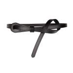peroz joy women's black leather knot belt