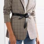 peroz arla women's black leather knotted belt
