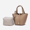 faw elegant women's leather tote handbag with gold lock detail faw elegant women's leather tote handbag with gold lock detail