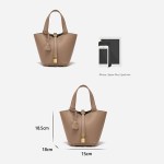 faw elegant women's leather tote handbag with gold lock detail faw elegant women's leather tote handbag with gold lock detail