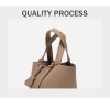 faw elegant women's leather tote handbag with gold lock detail faw elegant women's leather tote handbag with gold lock detail