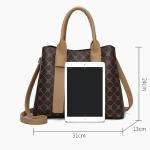 off white and brown retro fashion handbag elegant tote with large capacity for work and daily use off white and brown retro fashion handbag elegant tote with large capacity for work and daily use