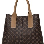 light brown and brown retro fashion handbag elegant tote with large capacity for work and daily use light brown and brown retro fashion handbag elegant tote with large capacity for work and daily use