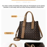 light brown and brown retro fashion handbag elegant tote with large capacity for work and daily use light brown and brown retro fashion handbag elegant tote with large capacity for work and daily use