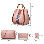 grey elegant 4 piece women's handbag set stylish pu leather tote, shoulder bag, clutch, and wallet for every occasion grey elegant 4 piece women's handbag set stylish pu leather tote, shoulder bag, clutch, and wallet for every occasion