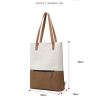 purple and brown canvas tote bag for women multi use shoulder handbag & backpack, large capacity, 30x10x40cm